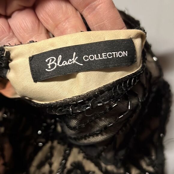 xs basix by black label black beaded cocktail mini dress - Picture 4 of 6